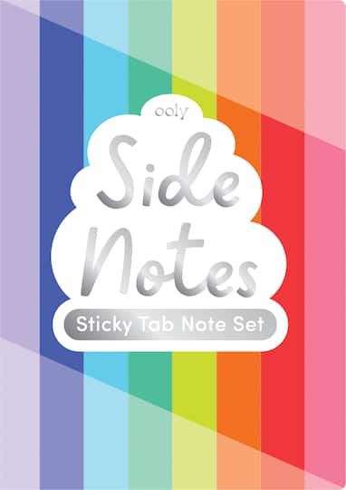 OOLY Side Notes White Sticky Tab Note Pad Set